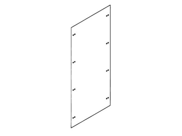 CUBIC Skilleplade hjørneskinne 10 x 2 modul, uden tilbehør