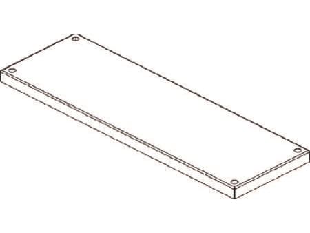 CUBIC Dæksel, 1 x 3 modul, 182 x 566 mm BxH