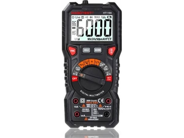 Habotest Digitalt multimeter med lommelykt Habotest HT118A, True RMS, NCV