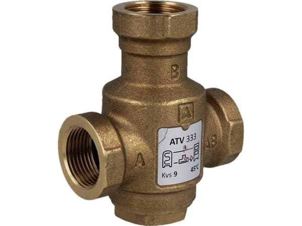 Afriso ATV 333 temperaturventil, DN25, Rp1", kvs 9, 45°C