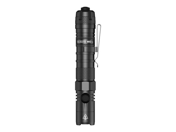 Nitecore MH12 V2, Käsikokoinen taskulamppu, Musta, Alumiini, Painikkeet, 2 m, 1 m musta