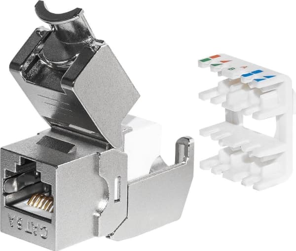 Netrack Keystone Jack Module - Modulär insättning - CAT 6a - FTP - RJ-45 - silver