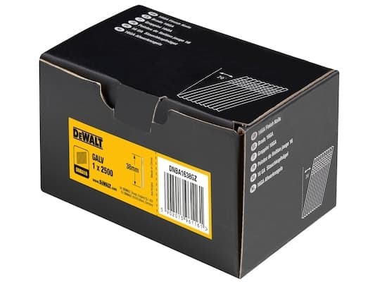 DEWALT 16 Ga dykker, galvaniseret, vinklet 20°, 38 mm, 2500 stk.