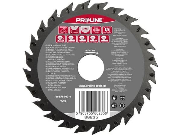 "Profix FLAT DISK STRIPS MED SÅG 125 mm PROLINE