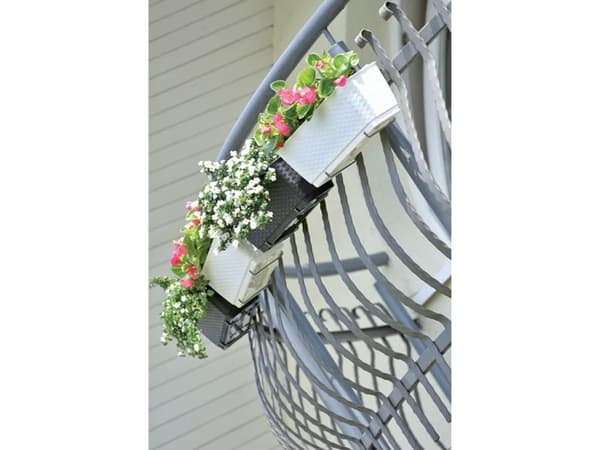 Prosperplast Blomsterkrukke med kroker Ratolla Case DRL600PW antrasitt