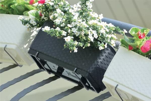 Prosperplast Blomsterkrukke med kroker Ratolla Case DRL600PW antrasitt