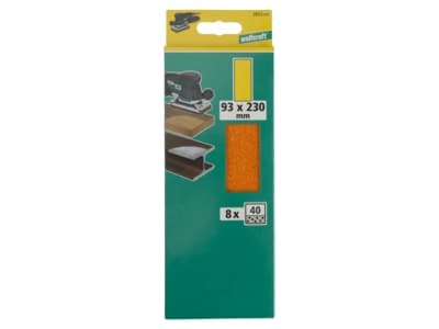 wolfcraft GmbH 4006885204805, Sandpapper, Metall, Målning, Plast, Trä, Korund, 1 mm, 230 mm, 93 mm