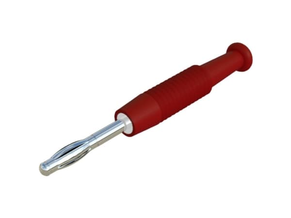 SKS Hirschmann MSTF 2 rt Lamelstik Stik, lige Stift-diameter: 2 mm Rød 1 stk