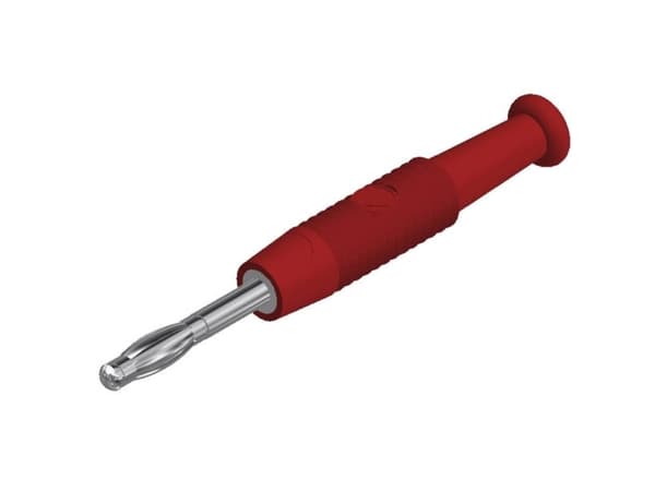 SKS Hirschmann MSTF 2 rt Lamelstik Stik, lige Stift-diameter: 2 mm Rød 1 stk