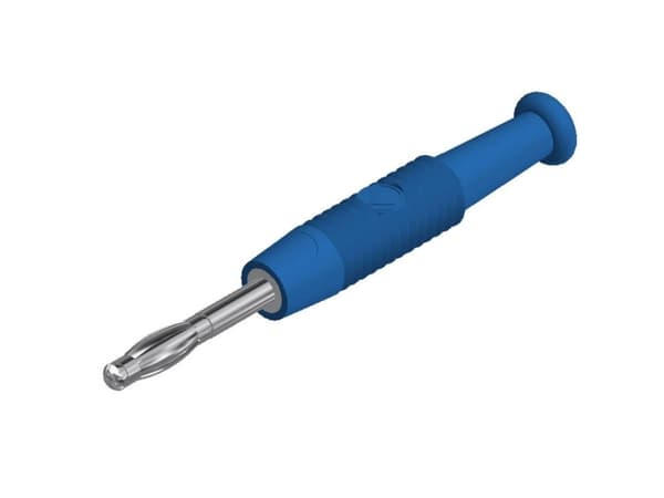 SKS Hirschmann MSTF 2 bl Lamelstik Stik, lige Stift-diameter: 2 mm Blå 1 stk Blå 1 stk