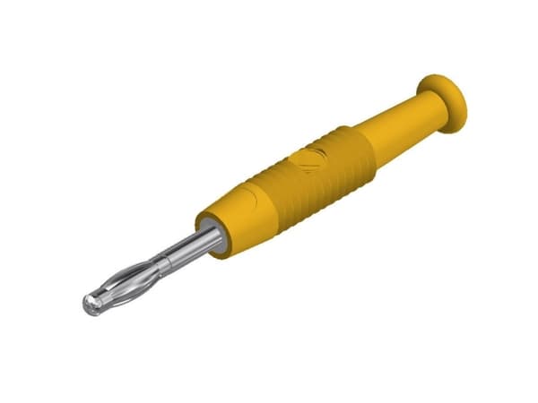 SKS Hirschmann MSTF 2 ge Lamelstik Connector, rak Stiftdiameter: 2 mm Gul 1 st