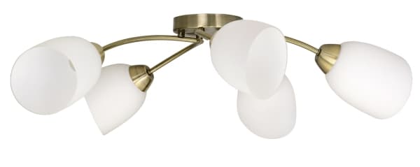 Activejet AJE-BENITA 5P PATYNA, Ytmonterad, Rund, 5 lampor, E27, IP20, Guld