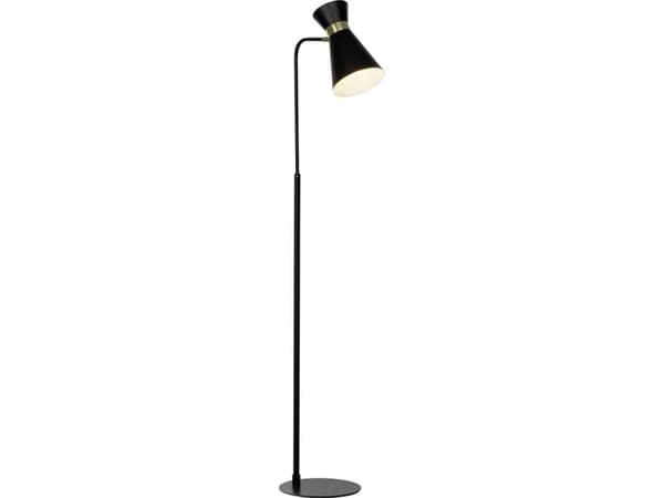 Brilliant Goldy 64458/86 Standerlampe LED (RGB) E27 28 W Sort (mat), Guld