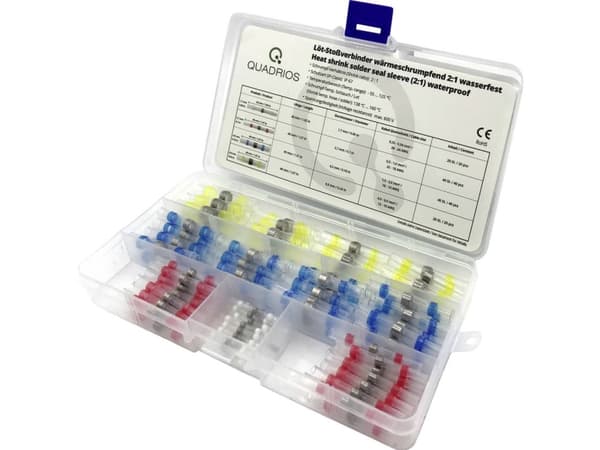 Quadrios 2011C396 Crimpkonnektor 0.25 mm² 6 mm² Helisoleret Hvid, Rød, Blå , Gul 120 stk