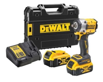 Dewalt slagnøgle 18V XR - DCF921P2T-QW, inkl. 2x5,0Ah batteri, lader & Tstak kuffert