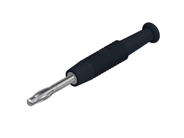 SKS Hirschmann MSTF 2 sw Lamelstik Stik, lige Stift-diameter: 2 mm Sort 1 stk