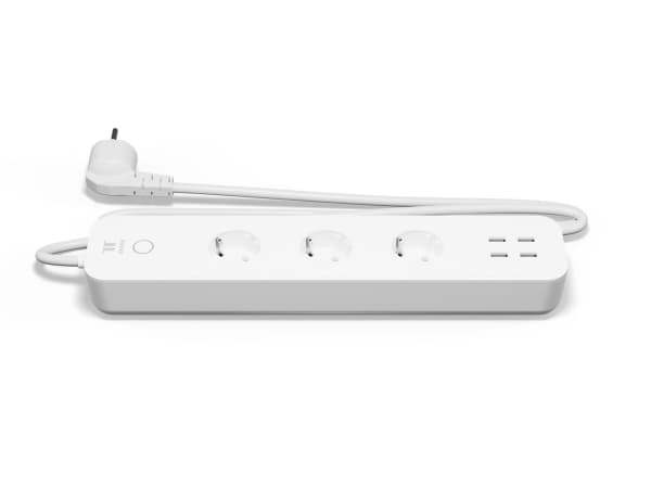 Tesla Smart Power Strip 3 + 4 USB, 3 AC-pistorasia(a), Tyyppi E, Langaton, Valkoinen, Android, iOS