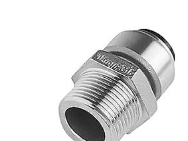 Roth overgang rustfri stål 15 mm x 12" nippel