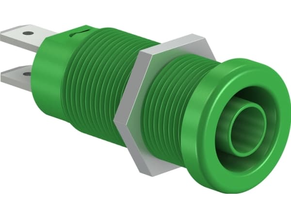 Stäubli XEB-1R Sikkerheds-laboratorietilslutning Tilslutning, indbygning lodret Stift-diameter: 4 mm Grøn 1 stk