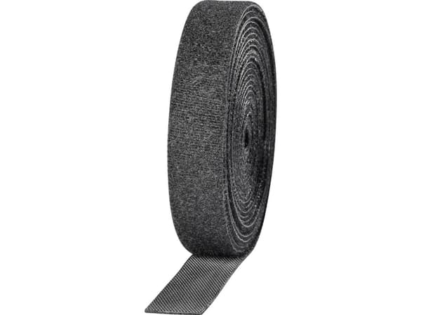 Toolcraft KL16X3000C, Kardborreband, Svart, 16 mm, 3 m, 3 m, 2 styck