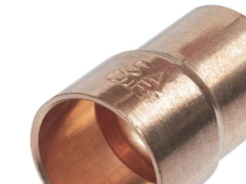 SANHA red. muffe 1 1/8-7/8 - kobberfittings til lodning. Industrikøl - 130 bar (CuFe)