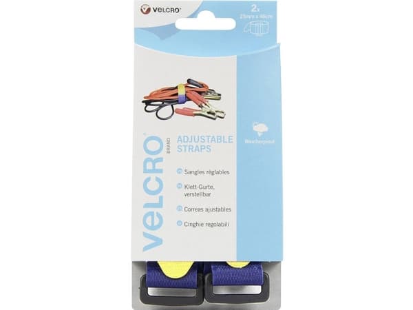 VELCRO® VEL-EC60328 Burrebånd med sele Burrebånd statisk loop del (L x B) 460 mm x 25 mm Blå 2 stk