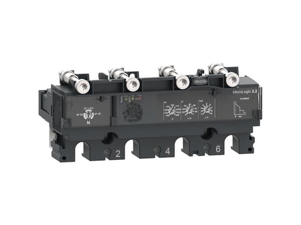 SCHNEIDER ELECTRIC Virtarele MicroLogic 2.2 ComPacT NSX 100/160/250 -katkaisijoille, elektroninen, nimellisvirta 100A, 4-napainen 4 suojattu