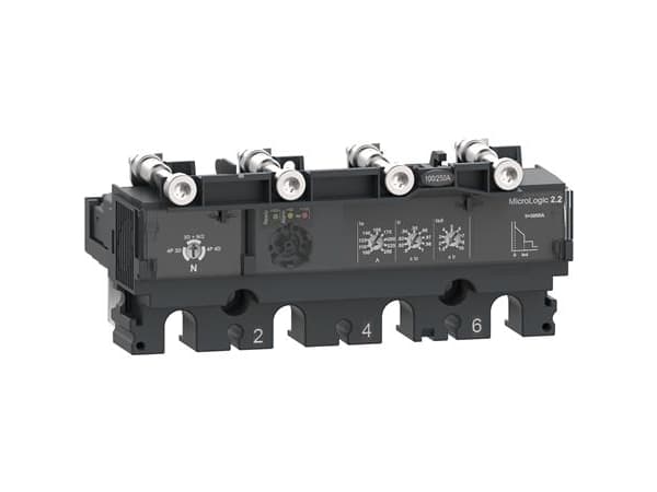 SCHNEIDER ELECTRIC Virtarele MicroLogic 2.2 ComPacT NSX 100/160/250 -katkaisijoille, elektroninen, nimellisvirta 100A, 4-napainen 4 suojattu