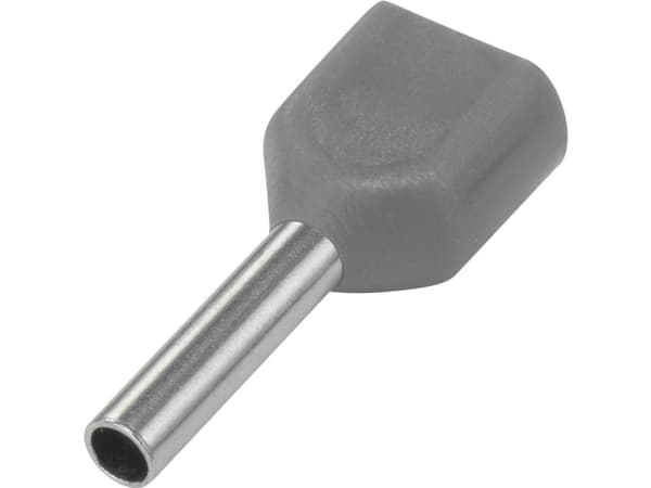 TRU COMPONENTS 1572430 Tvillingekabelsko 0.75 mm² Delvist isoleret Grå 100 stk