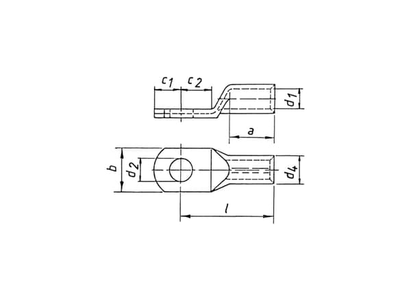 Klauke 105R6, Plåtburk, Grå, Koppar, 35 mm ², 8,2 mm, 2 cm