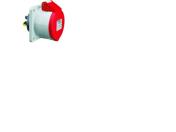 FIX-PRO CEE-eluttag H6 400V 32A 5 poligt, röd infälld montering, fläns 75x75 mm, Quick Connect® IP44, polyamid