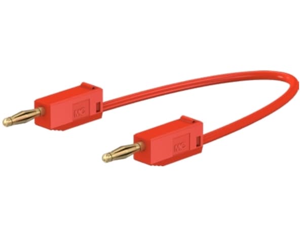 Stäubli LK205-X, Testkabel, Röd, Nickel, PVC, 0,3 m, 60 V