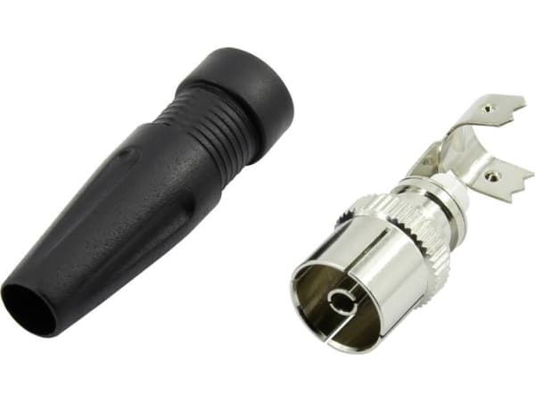 Conrad Components 1372219 Koaxialuttag med dragavlastning