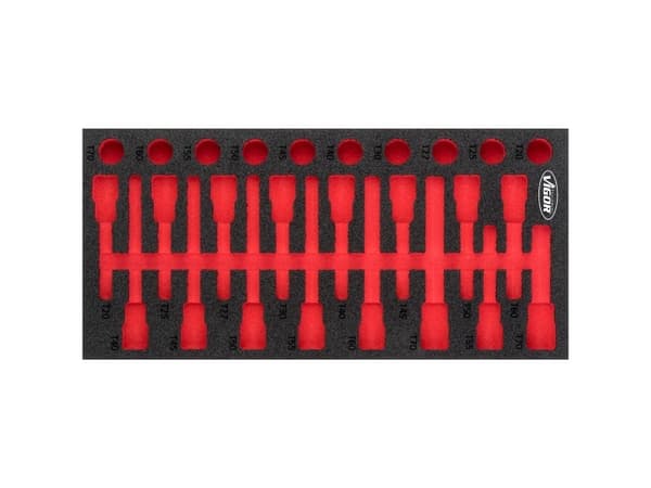 Vigor V5095-L, Skillesett, Svart, Rød, Skum, 393 mm, 188 mm, 35 mm