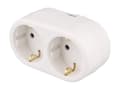 Miniatyrbild 4 av 5: DELTACO - Effektband - jordad - AC 250 V - 3680 Watt - ingång: CEE 7/4 - utgångskontakter: 2 (2 CEE 7/3) - vit