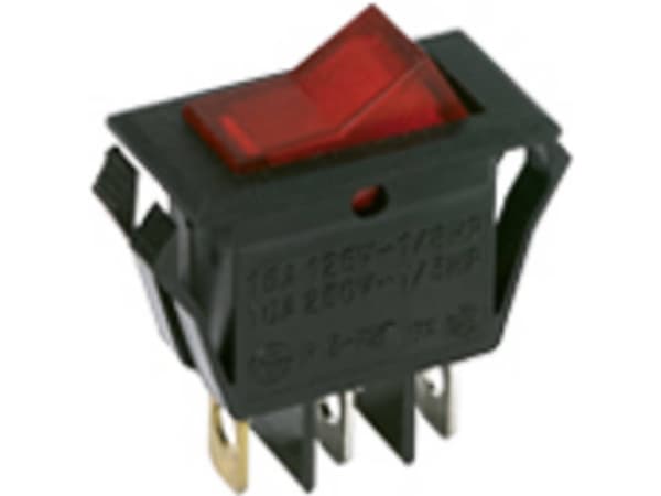 C & K Switches CL102J9RS205QA7 Vippekontakt 125 V/AC 16.00 A 1 x On/Off 1 stk Bulk