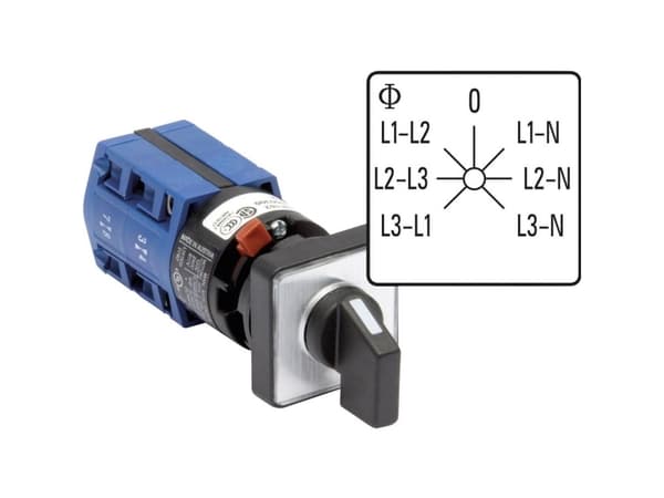 Kraus & Naimer CG4.A007.FS2.F785 Voltmeter omskifter 10 A Grå, Sort 1 stk