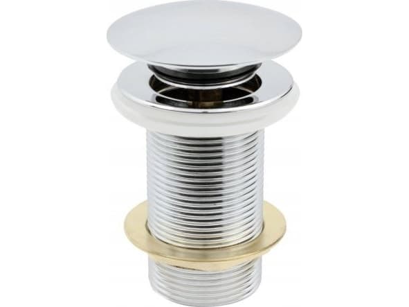 Vattenlösning KLIK-KLAK 5/4 STORT RUNT AVLOPP UTAN FLÖDE CHROME ( K.KKD-BP ) // S.SPUST.KLIK-KLAK-H-D-BP-O