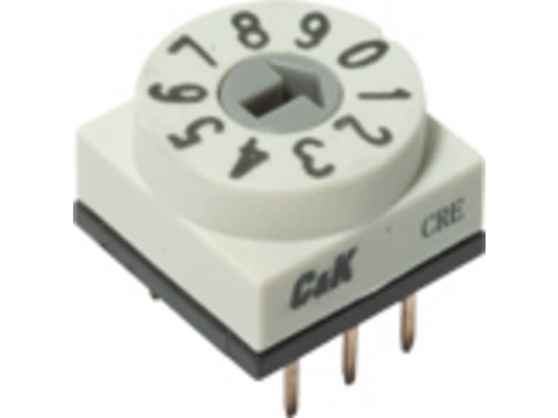C & K Switches Koderingskontakt BCD Afbryderpositioner 8 1 stk Tube