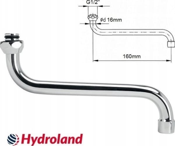 Hydroland Hällpip 1/2" L-160MM S B // WL.S-160.B