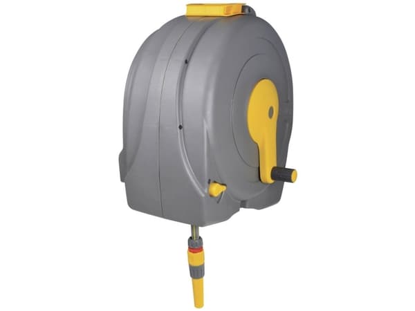 Hozelock 2496, Väggmonterad rulle, Automatisk, Funktionell, Grön, Plast, Väggmonterad