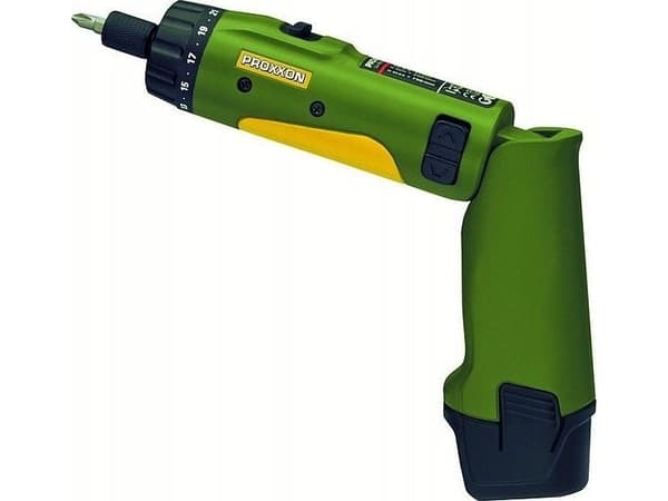 Proxxon 29 840, Elektrisk skrutrekker, Pistol/rett håndtak, 1/4", Sort, Grønn, Gult, 750 RPM, 250 RPM