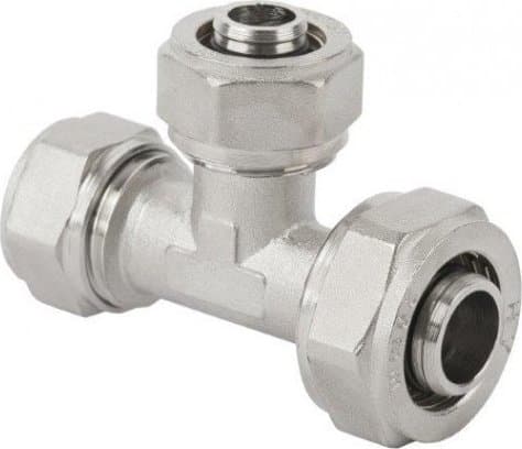 Hydroland PEX.TR.20X16X20 RØD TEE 20X16X20 PEX SKRUET // PX-R.TR.20X16X20