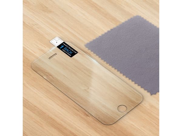 JustMobile Xkin Tempered Glass, Apple, iPhone SE, Naarmuuntumisenkestävä, Läpinäkyvä, 1 kpl