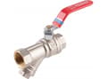 Miniatyrbild 1 av 4: Ferro KFPZF2 VALVE BALL. WATER WITH HANDLE 3/4 '' NUT-NUT, WITH FILTER AND CHOKE F-POWER // ZKWF-20-WW-R-FER-POWER
