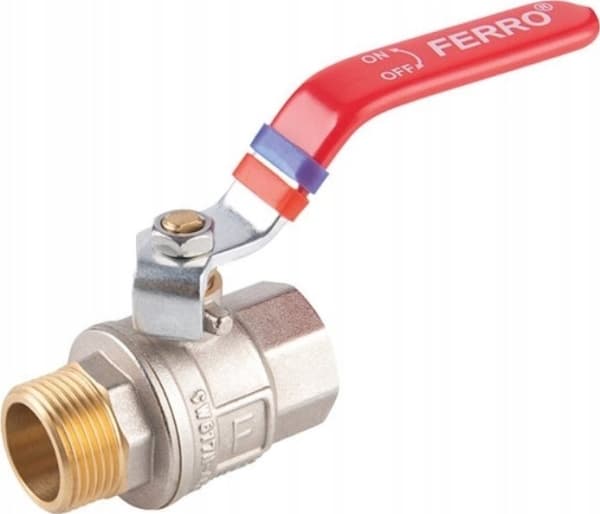 Ferro KFP11 KULEVENTIL. VANN MED 1/2'' HÅNDTAK NAKR-WKR, F-POWER // ZKW-15-WN-R-FER-POWER