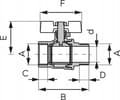 Pikkukuva 3 / 4: Ferro KFPM21 BALL VALVE WATER BUTTERFLY 3/4 '' NAKR-WKR, F-POWER // ZKW-20-WN-M-FER-POWER
