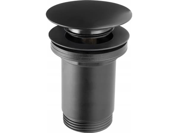 Ferro S285-BL-B AVLØP/PLUGG KLIKK RUND MED OVERFLØM G5/4 SORT FERRO // S. AVLØP KLAK-F-S285-BL-B