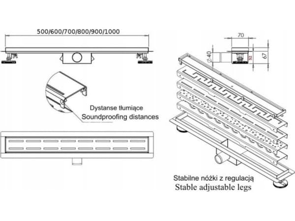 Hydroland HYDROLAND LINEAR DRAINAGE GREK 1000 // OD.H.GREK-100