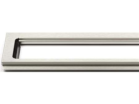 UNIDRAIN ClassicLine -kehys 600 mm ruostumatonta terästä linjaviemäreille, kehyksen korkeus 12 mm.